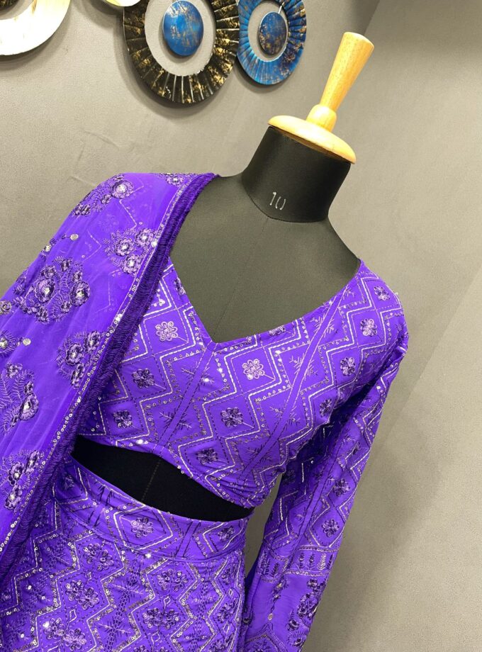 Wedding Special Lehengha Choli with Sequence Blouse