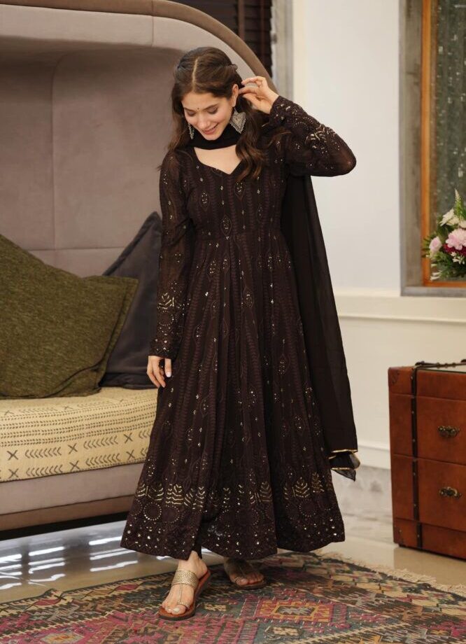 Fantastic Sequence Work Designer Anarkali Suit