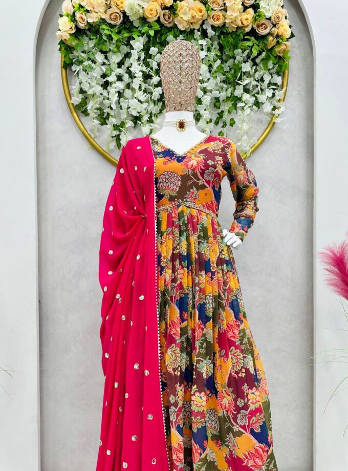 Exclusive Multi Color Digital Printed Designer Suit