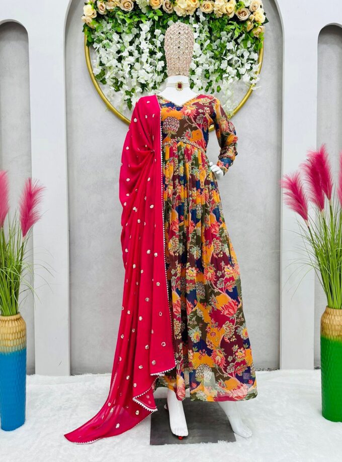 Exclusive Multi Color Digital Printed Designer Suit