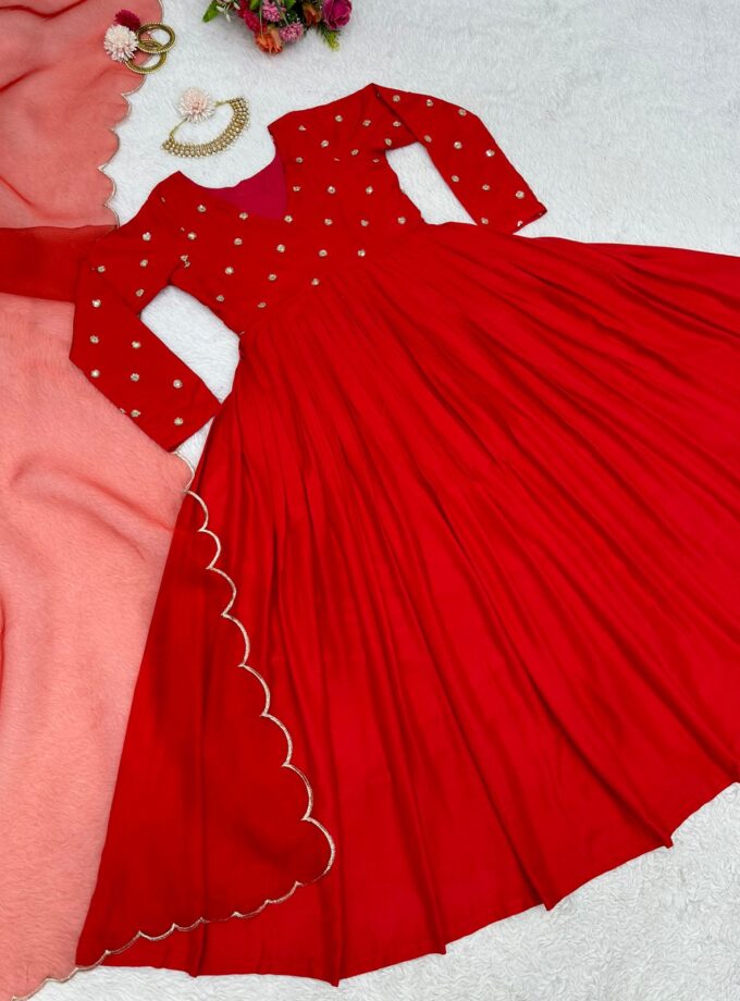 Havy Rayon Fabric with Inner and Sequnce Work Designer Suit