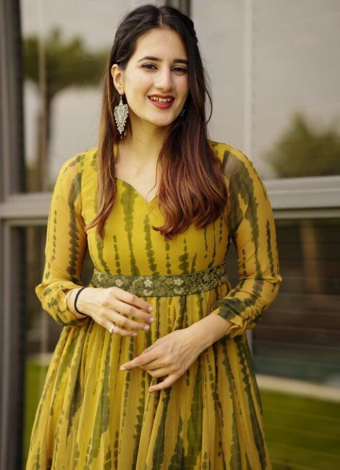 Georgette Fabric with Digital Printed Designer Gown