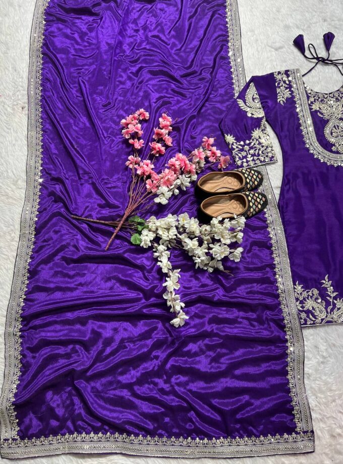 Madhurya Designer Blue Kurta Set with Heavy Embroidery